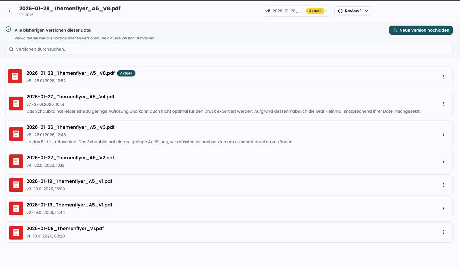 Mit draftgo.io haben alle Mitarbeiten immer die neuste Version parat. So vermeidest du Doppelungen.